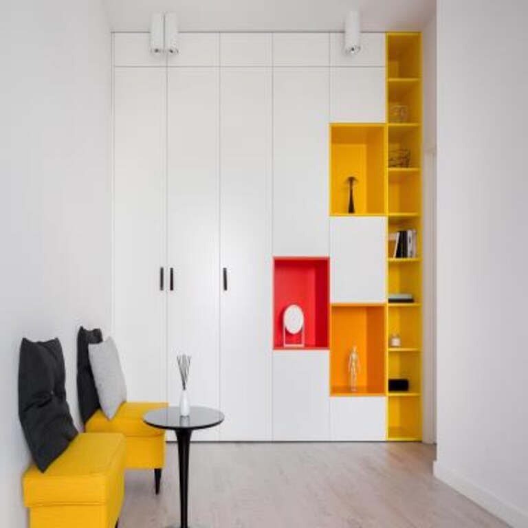 Wooden Yellow Wardrobe