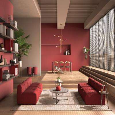 Avant Garde Red Living Room Set