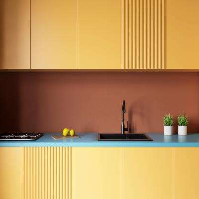 Earthy Modular Kitchen Cabinet Design