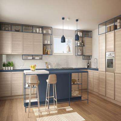 Stylish Modular Kitchen Glass Cabinet