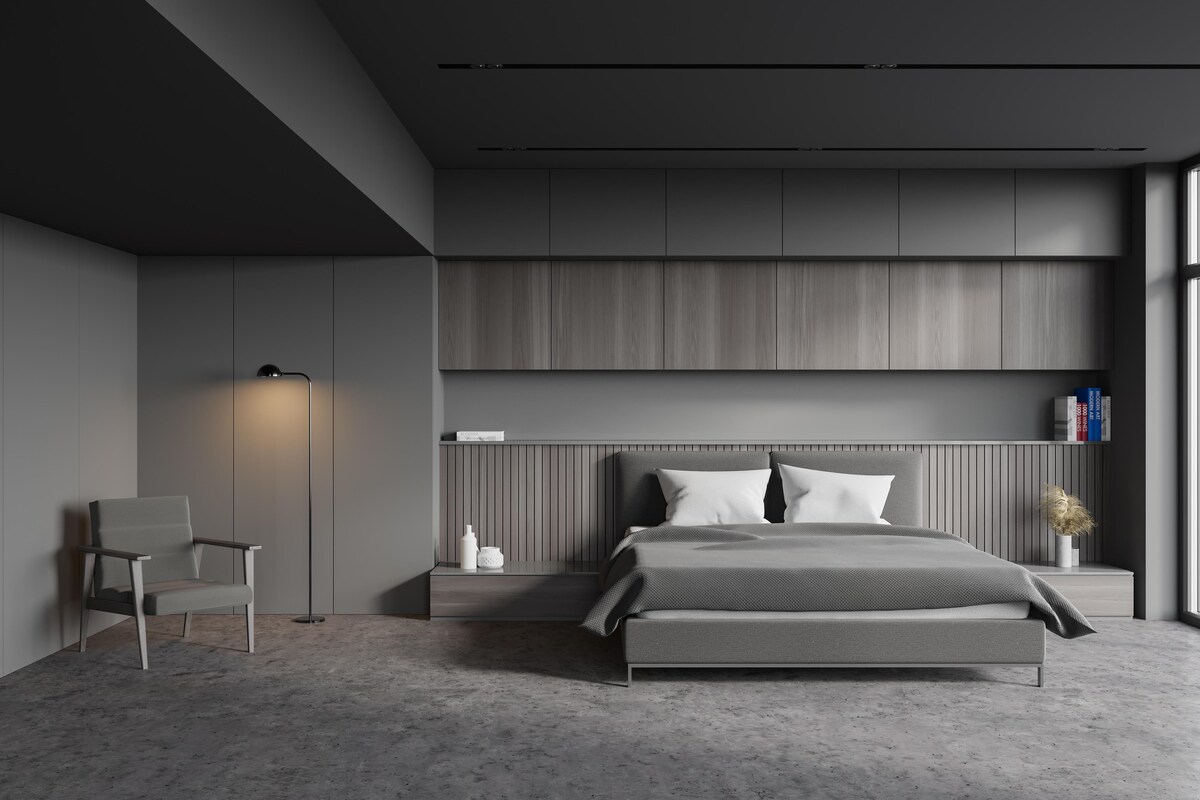 Luxe Dark Grey Master Bedroom Luxe Dark Grey Master Bedroom