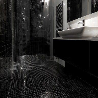 2 Latest Black Abstract Tiles Design Ideas for Floors and Walls in India