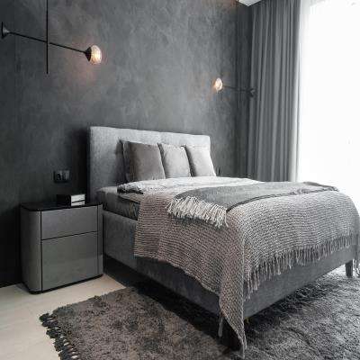 Men Modern Master Bedroom Design in Dark Tone