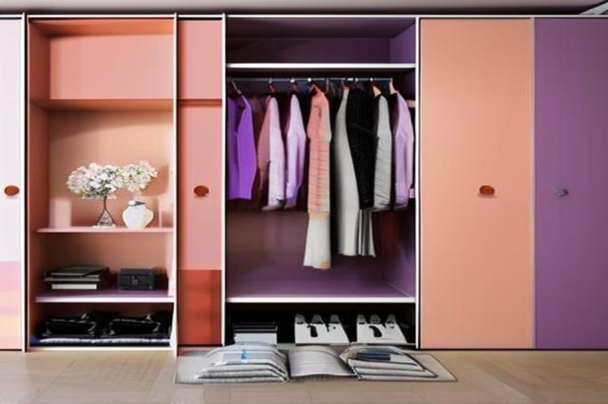 Luxurious Peach and Purple Wardrobe Design Luxurious Peach and Purple Wardrobe Design