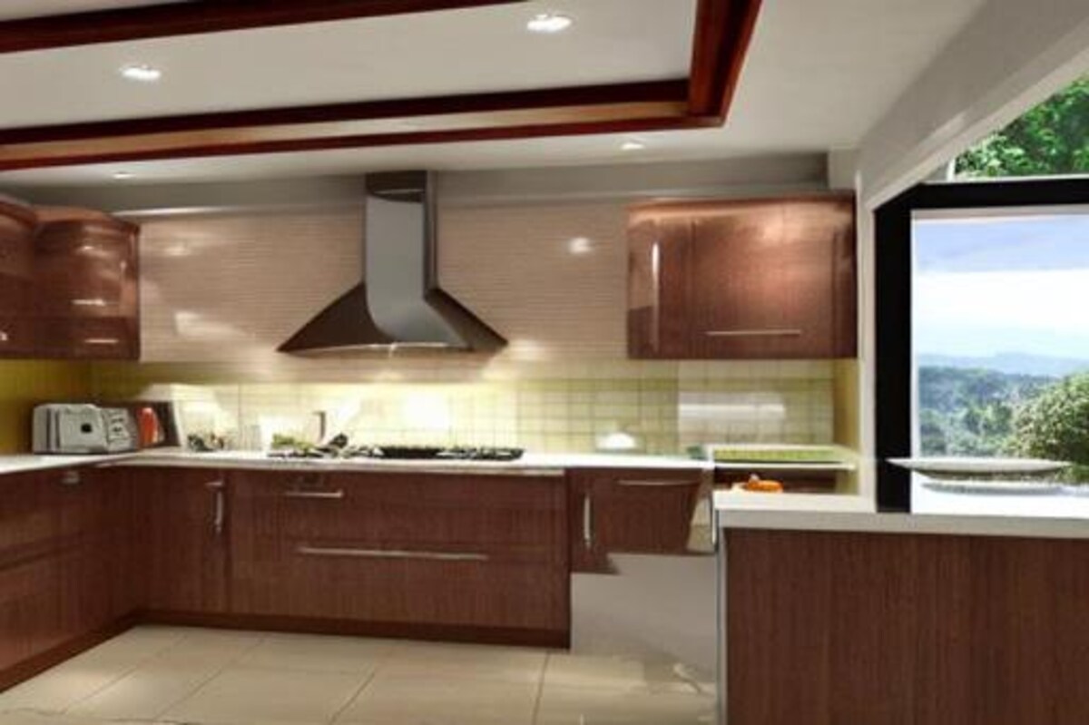 C Shaped Kitchen False Ceiling Design C Shaped Kitchen False Ceiling Design