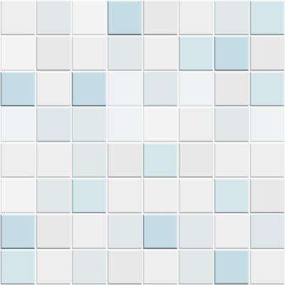 White and Blue Ceramic Checkered Kitchen Tile
