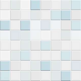 White and Blue Ceramic Checkered Kitchen Tile