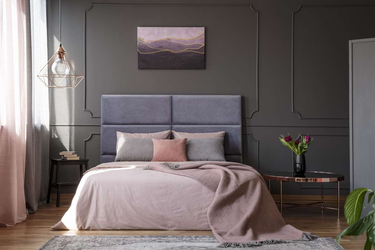 Dramatic and Moody Master Bedroom