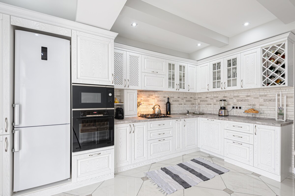 Simple White Modular Kitchen Design