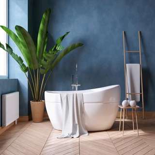 Stormy Blue Bathroom Design