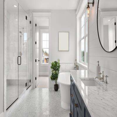 Modern White Bathroom Design