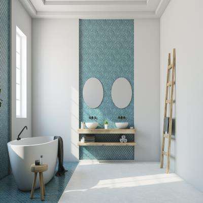 Mediterranean Bathroom Design with Basin Tiles