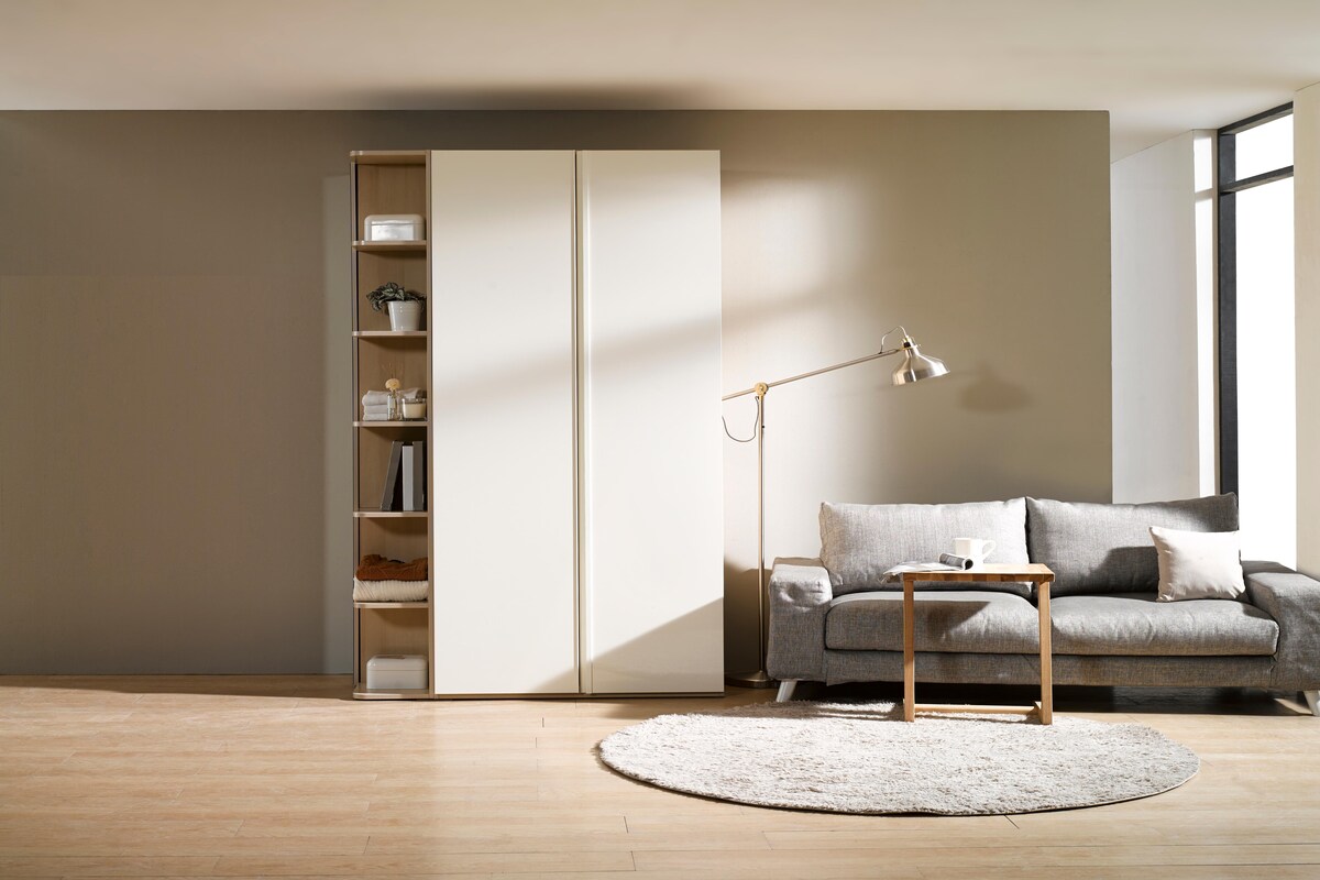 Stylish Cream Living Room Wardrobe