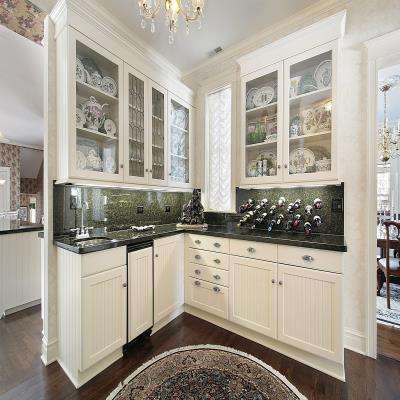 Contemporary Modular Kitchen Glass Cabinet