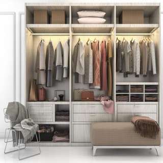 Minimal Scandinavian Wardrobe Closet