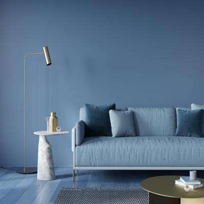 Yale Blue Monochrome Living Room