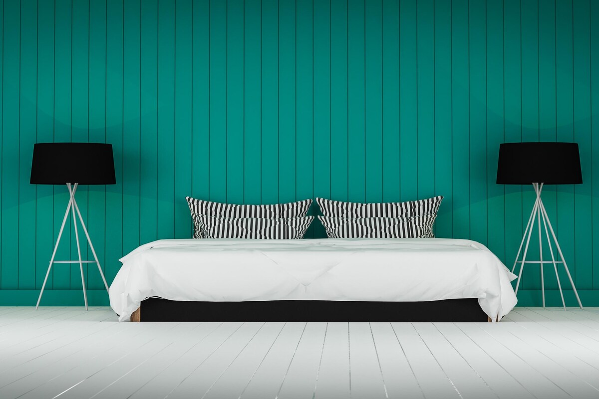 Cosy Modern Master Bedroom Design in Dual Tone Cosy Modern Master Bedroom Design in Dual Tone