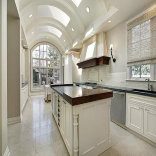 Unique False Ceiling for Curved Kitchen