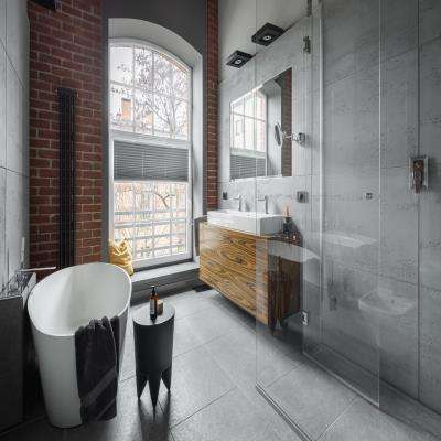 Industrial Bathroom Design in Small Space