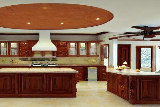 Island Kitchen False Ceiling Design
