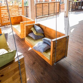 Elegant Modern Balcony Design with a Swing