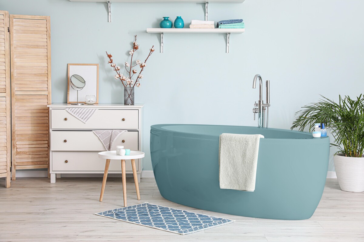 Contemporary Blue Bathroom Design Contemporary Blue Bathroom Design