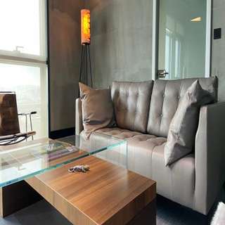 Rendering Grey Leather Living Room Sets