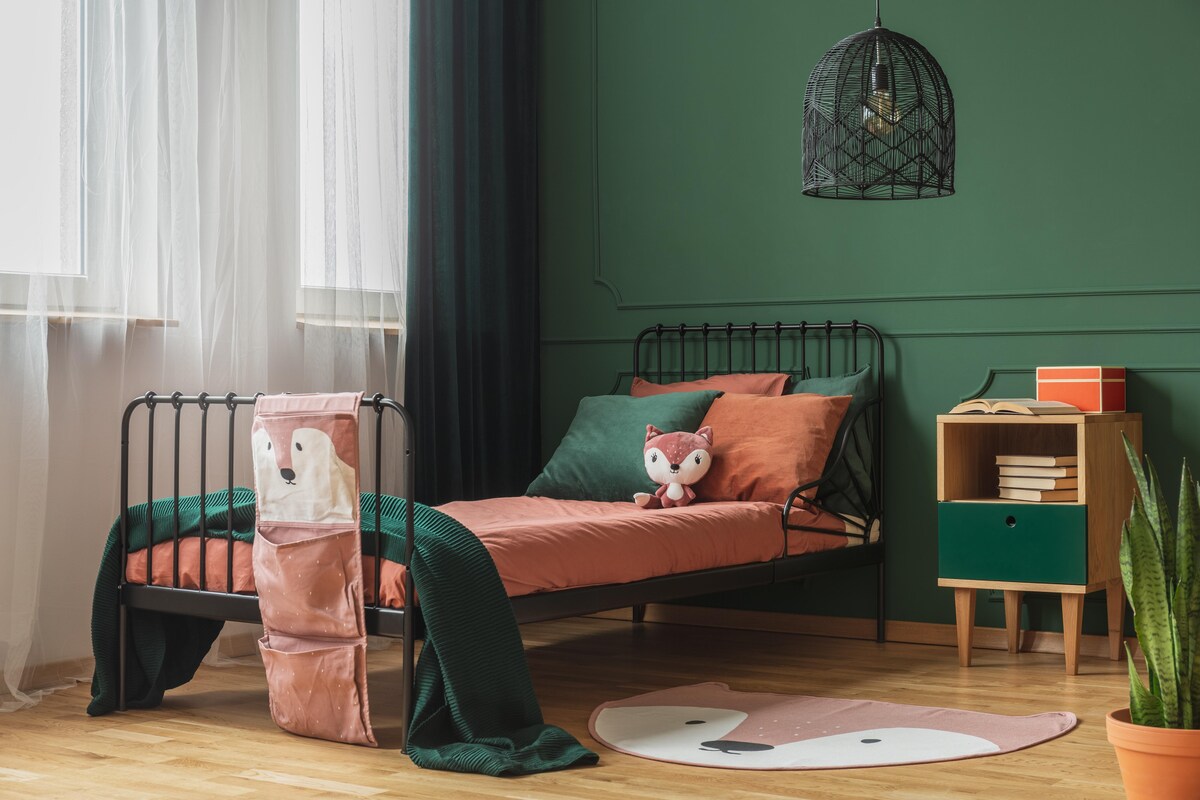 Orange and Black Kids Room Design