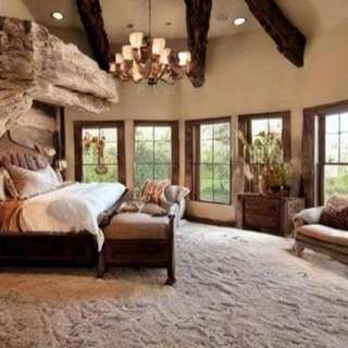 Warm and Romantic Rustic Master Bedroom Design
