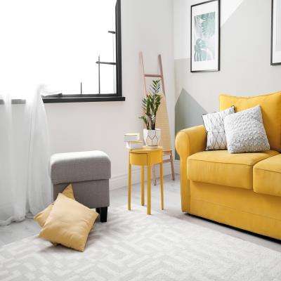 Laidback Yellow Couch Living Room