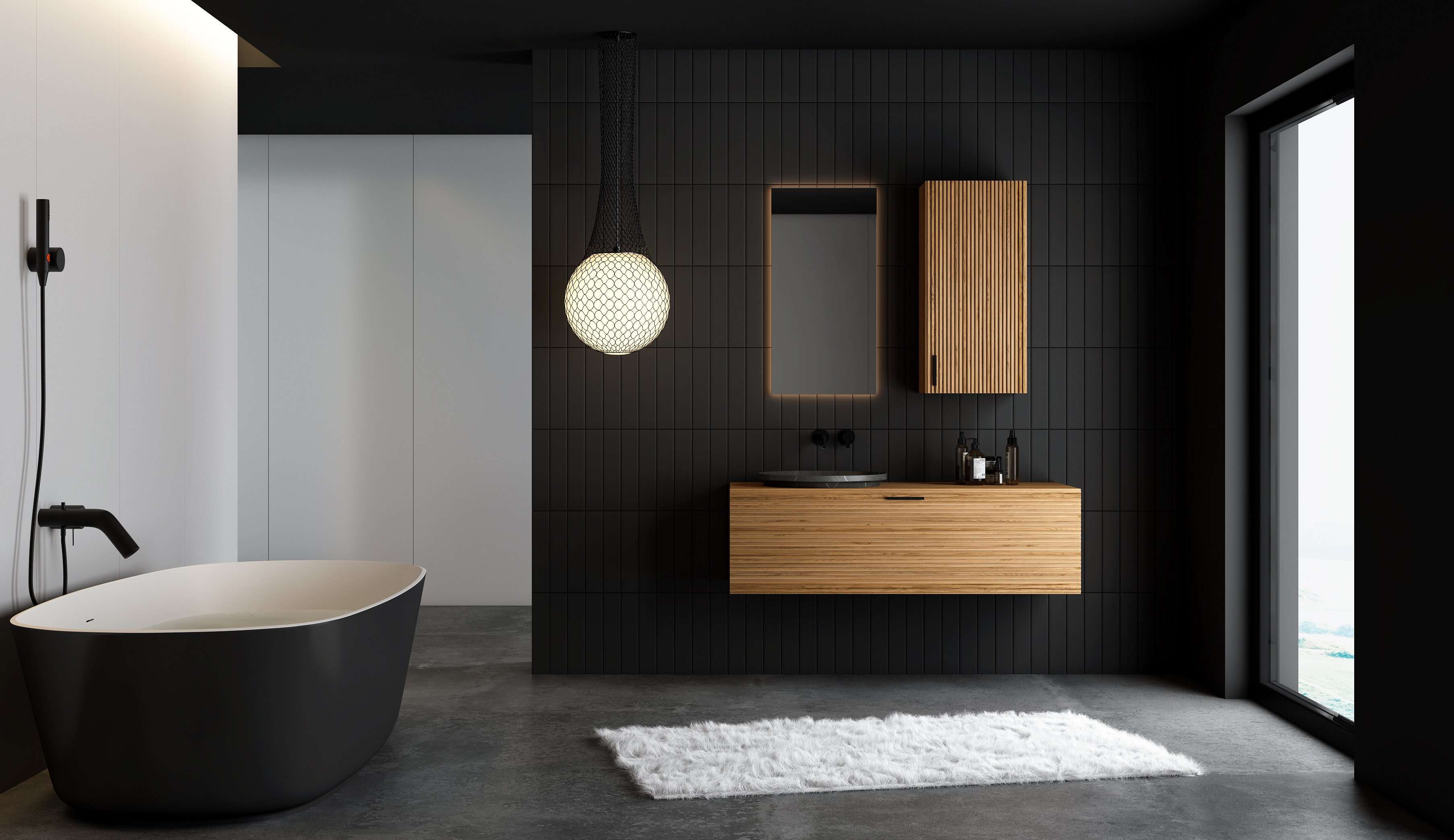 Regal Black Bathroom Design