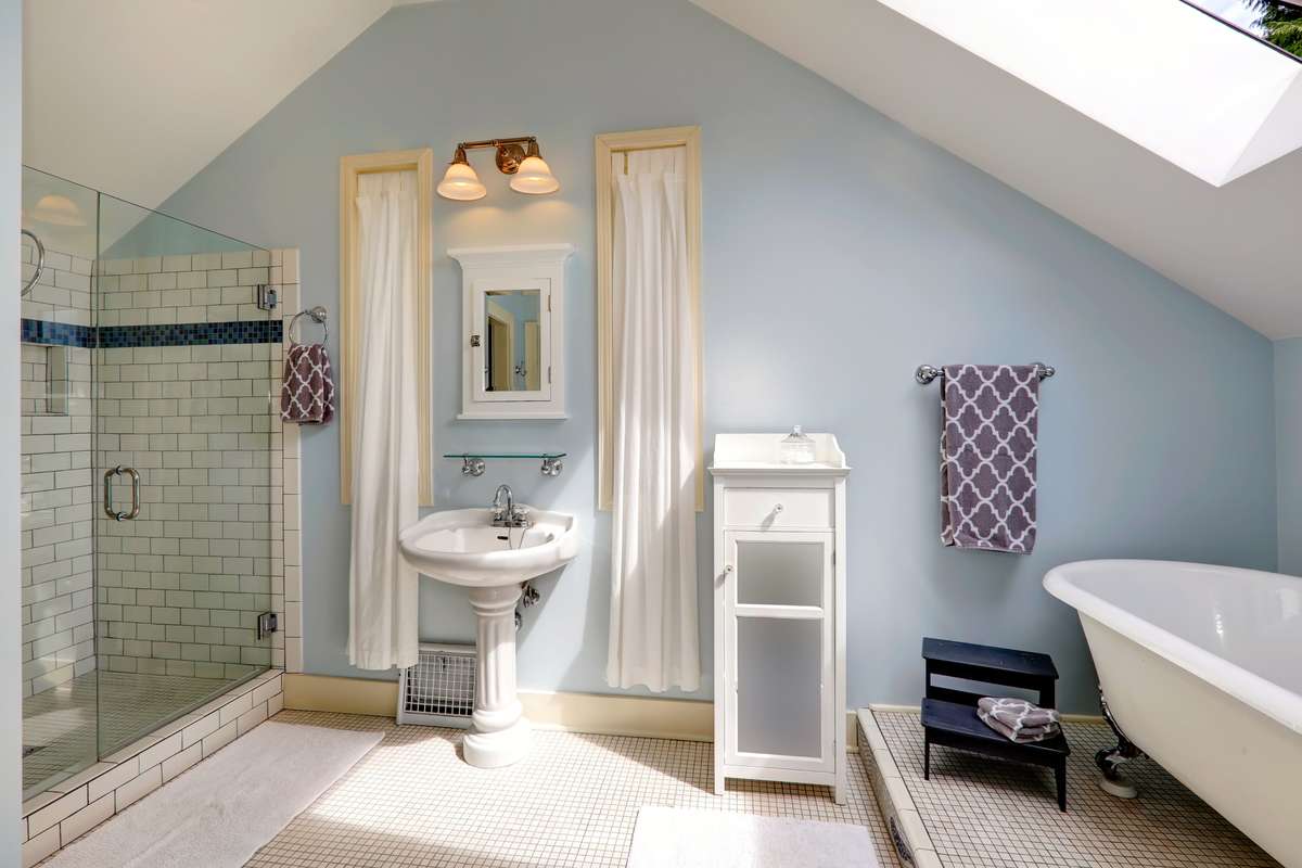Subtle Light Blue Bathroom Design
