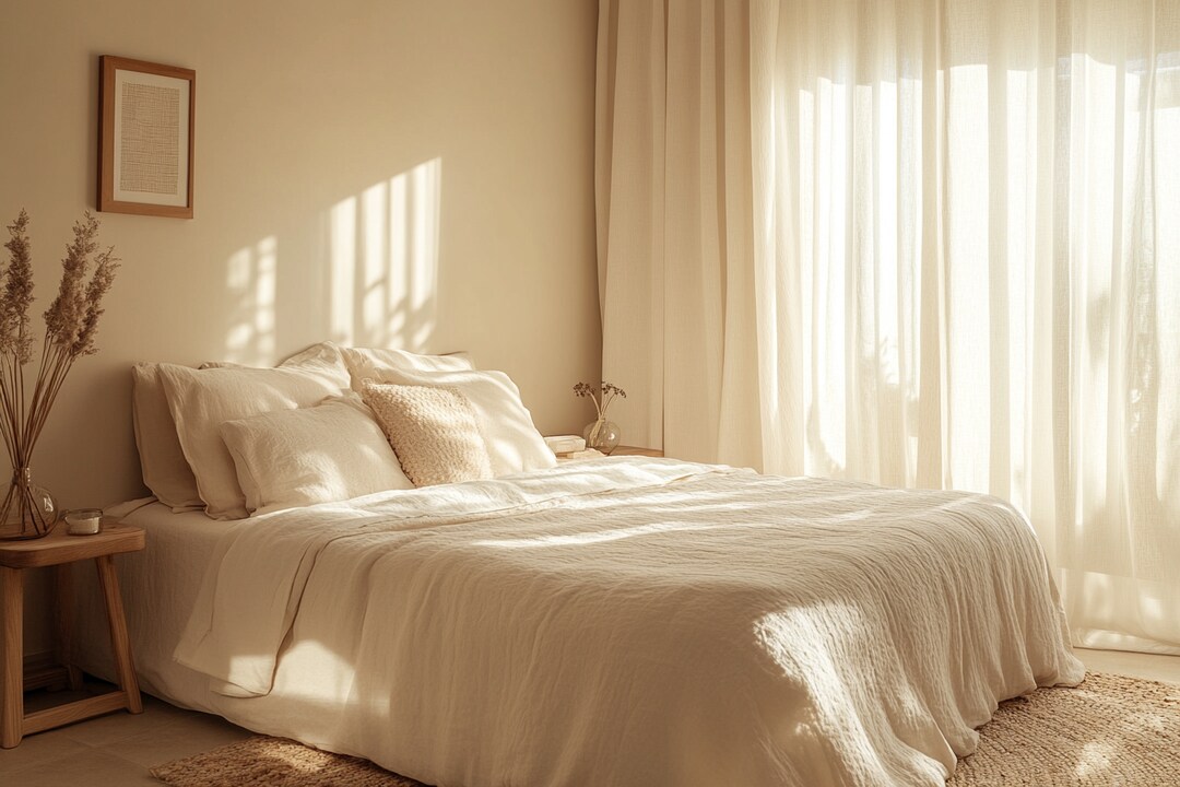 Beige Wall Paint Design for Modern Bedroom and Living Room Walls