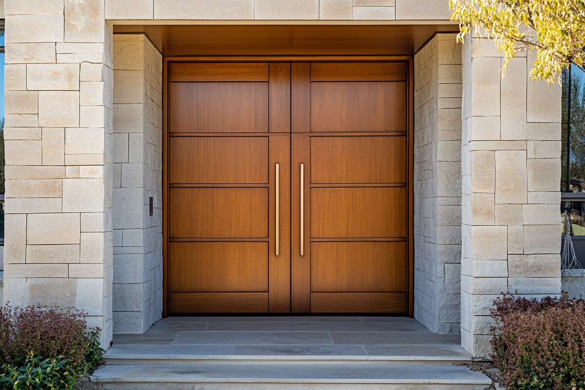 Classic Mid-Century Modern Double Door Design in Matte Finish