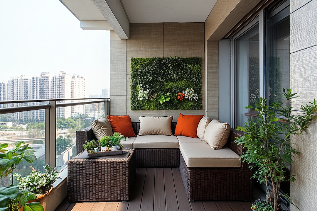 Enthralling Textured Finishes For Indoors Balcony Spaces