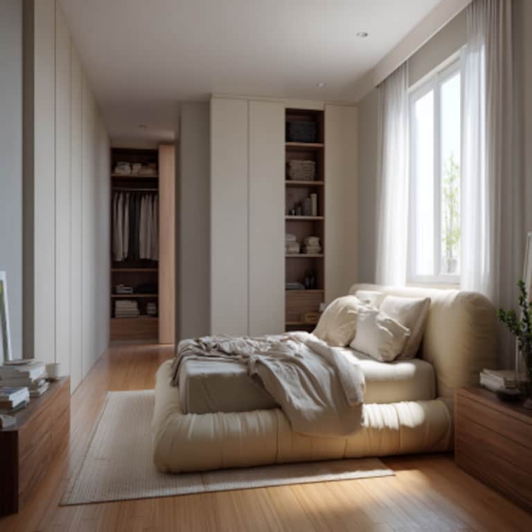 Contemporary Bedroom Design With A Cream Upholstered King Size Bed