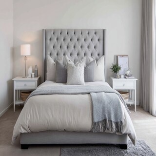 Contemporary Bedroom Design With A King Size Bed And White Side Tables
