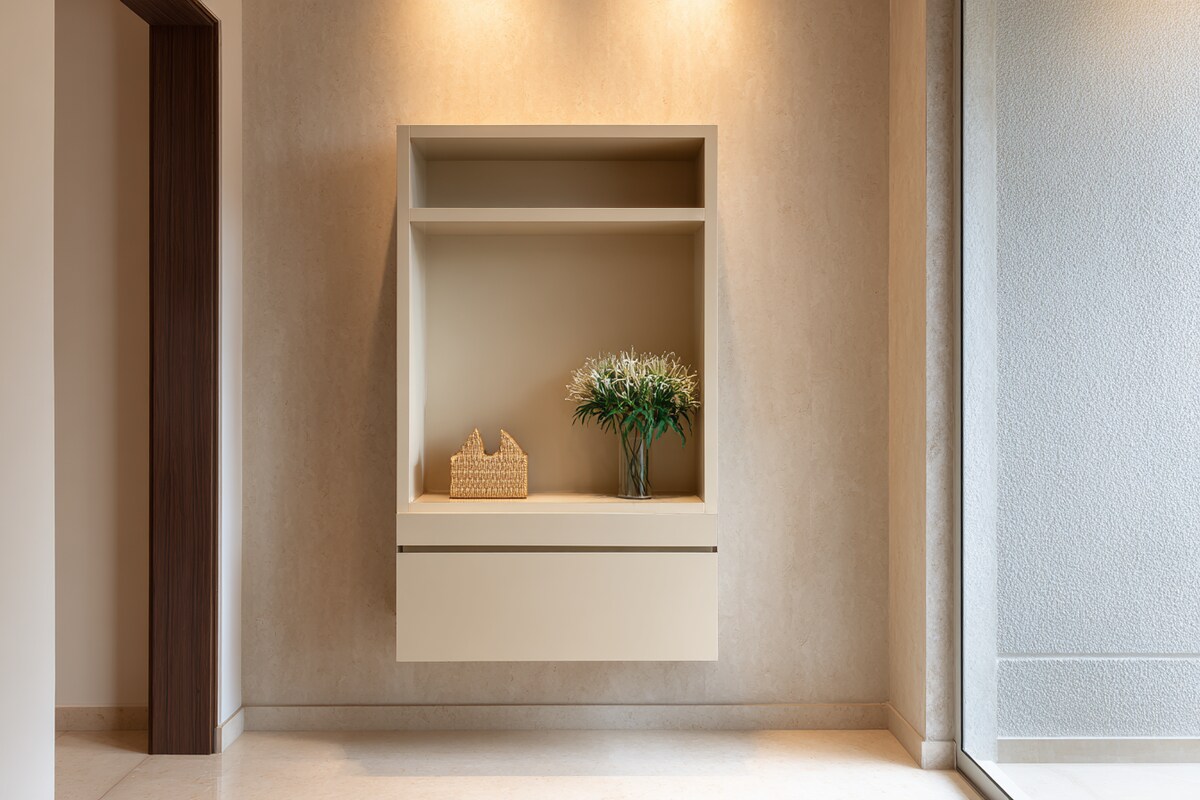 Contemporary Compact Pooja Room Design Contemporary Compact Pooja Room Design