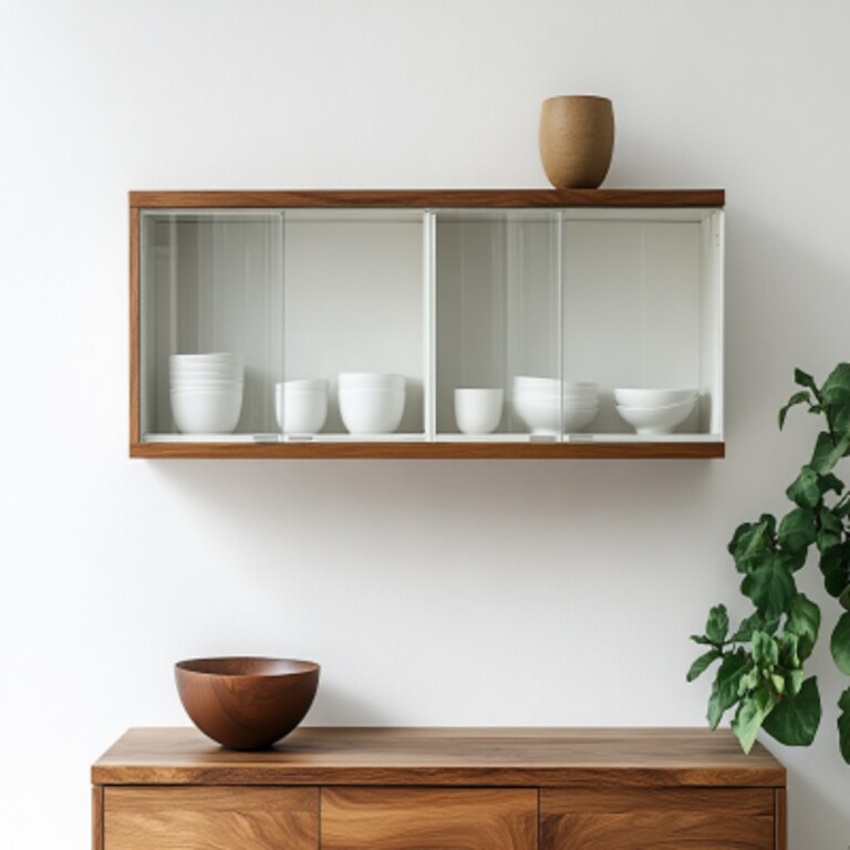 Contemporary Crockery Unit Design with Glass Wall Storage Contemporary Crockery Unit Design with Glass Wall Storage