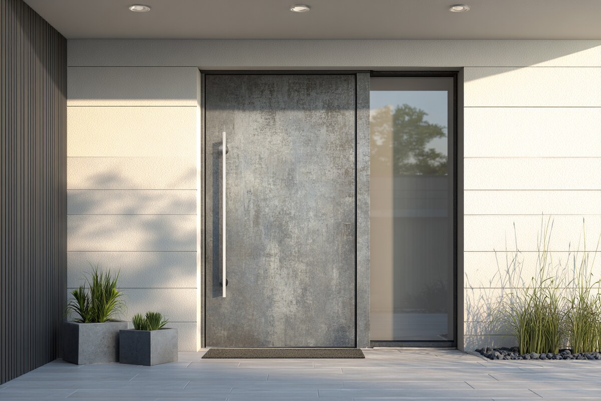 Contemporary Matte-Finish Swing Door Design for Entrance Contemporary Matte-Finish Swing Door Design for Entrance
