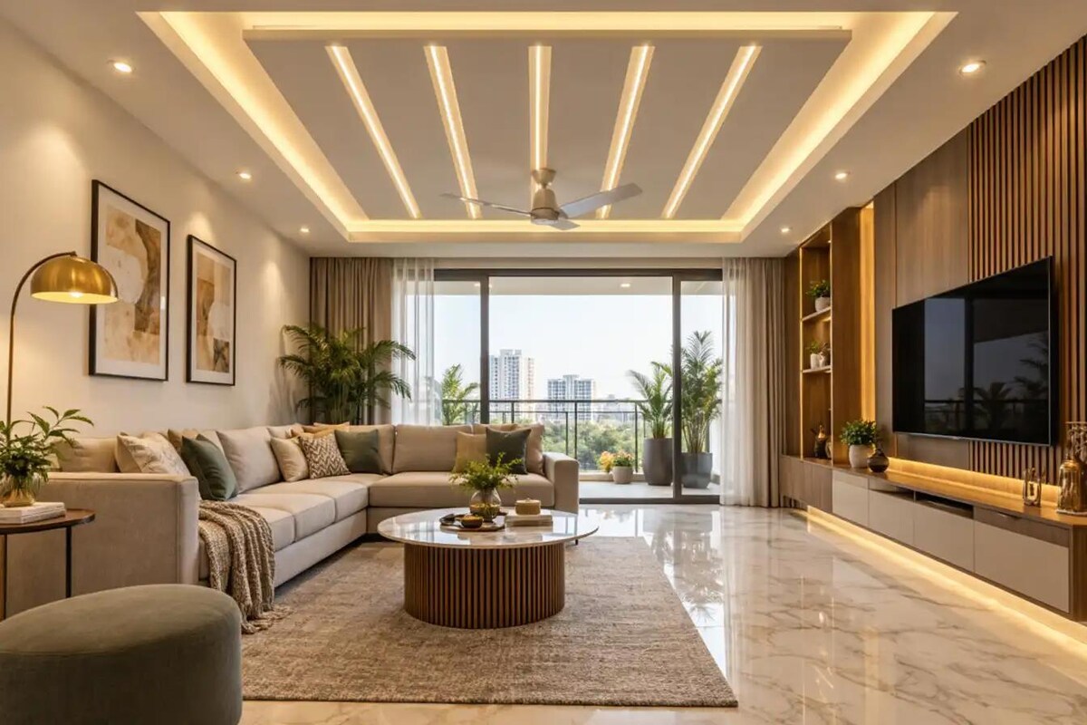 Contemporary Rectangular Gypsum Parallel False Ceiling Design Contemporary Rectangular Gypsum Parallel False Ceiling Design