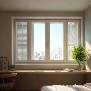 Contemporary UPVC Window Design With Glass Shutters