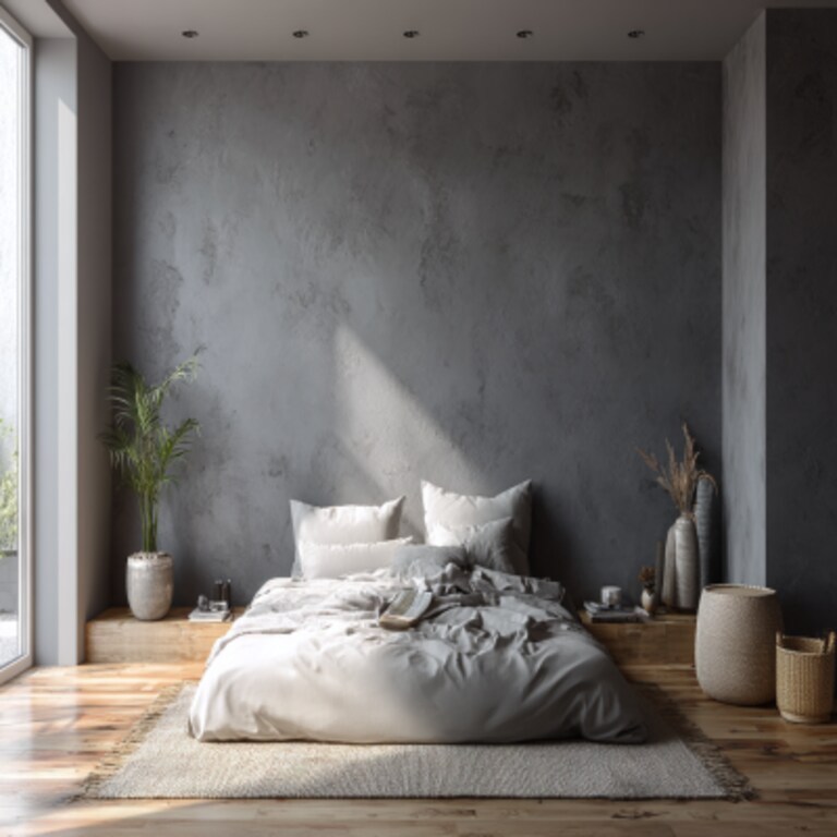 Grey Textured Wall Paint Design for a Modern Interior