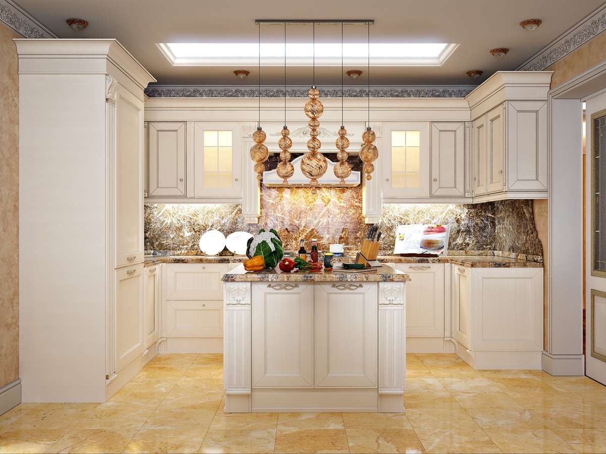 Luxurious Classic False Ceiling for Kitchen