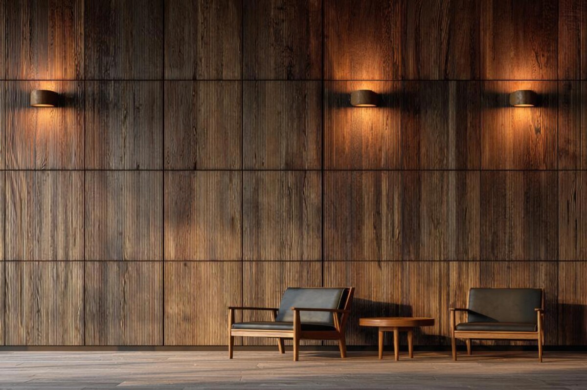 Mid Century Modern Wood Cladding Wall Design