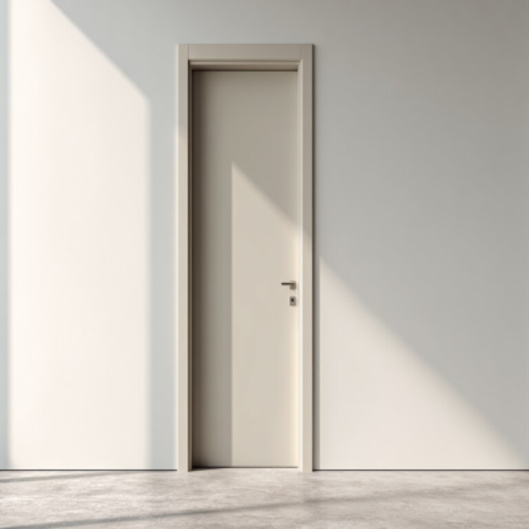 Minimal Matte-Finish Swing Single Door Design