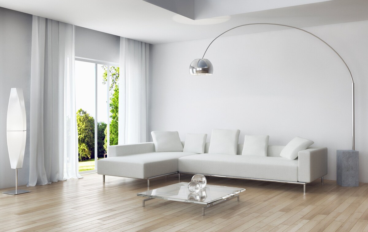 Minimalistic Modern White Living Room
