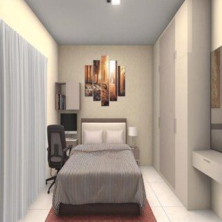 Modern Bedroom Design with Built In Work Desk