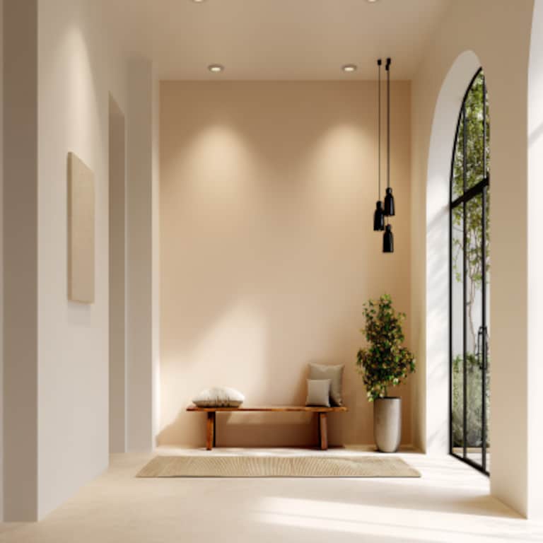Modern Beige Wall Paint Design Perfect for Foyer