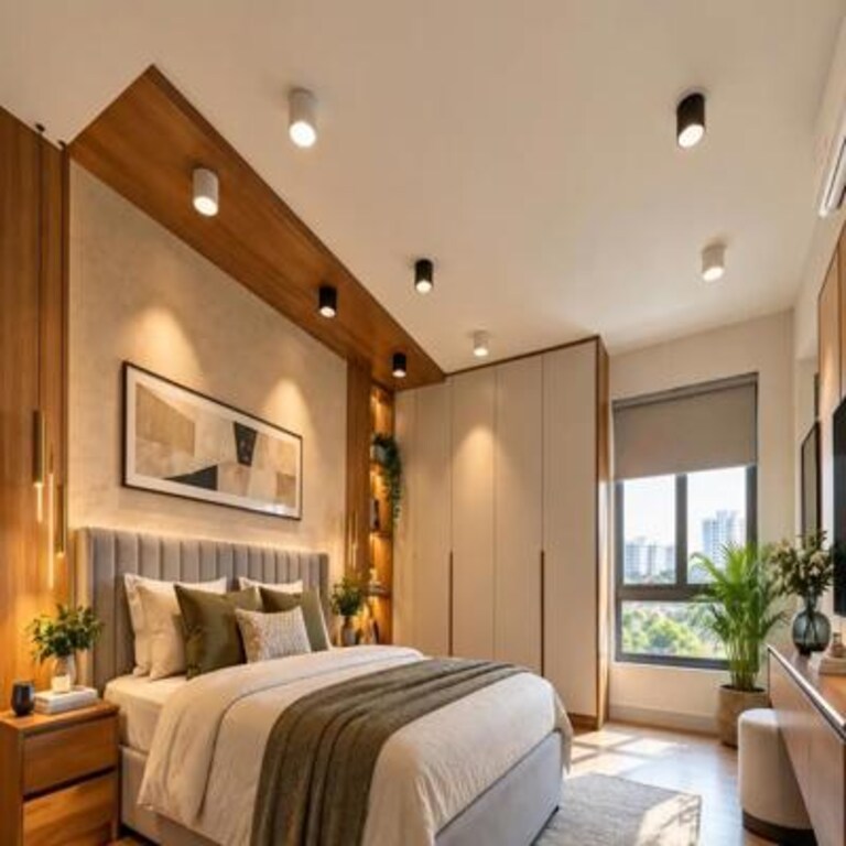 Modern Ceiling Design with Surface Mounted Lights